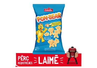Čipsi ESTRELLA Pom Bear ar skābā krējuma un sīpolu garšu 65g - 1