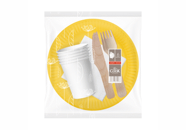 Vienreizlietojamo trauku komplekts 6 personām