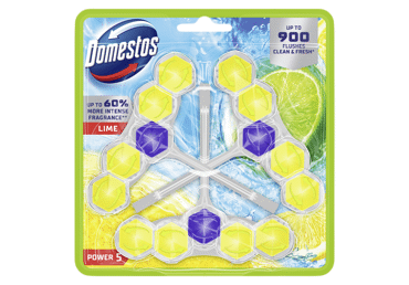 Tualetes atsvaidzinātājs DOMESTOS Power 5 Lime 3x50g