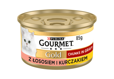 Kaķu konservi GOURMET GOLD lasis/vista 85g