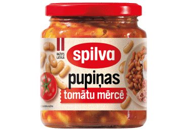 Pupiņas SPILVA tomātu mērcē 580g