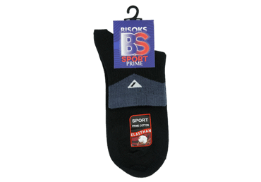 Vīriešu sporta zeķes BISOKS 12431 melnas 43-46
