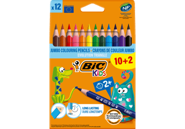 Krāsainie zīmuļi BIC Kids 12gab.