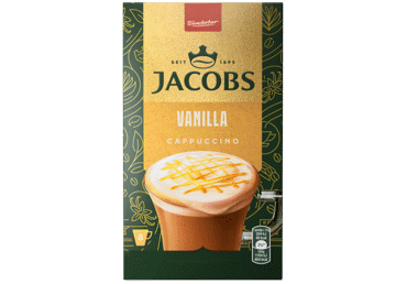 Šķīstošās kafijas dzēriens Cappucino JACOBS vaniļas 8x12g - 1