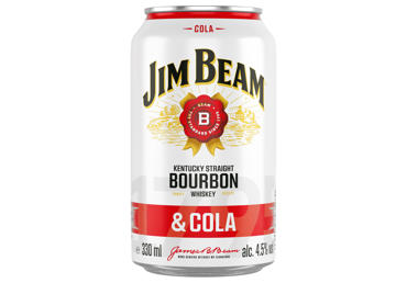 Gāzēts alkoholisks kokteilis JIM BEAM Whiskey&Cola 4,5% 0,33L D