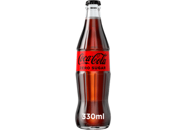 Gāzēts dzēriens COCA-COLA Zero stikls 0,33L D