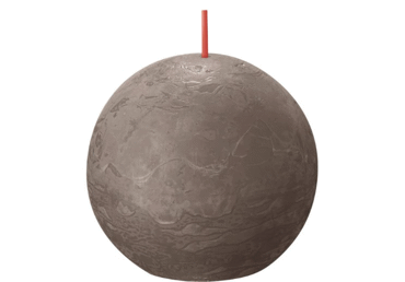 Svece SHINE RUSTIC TAUPE 8x8x7cm apaļa