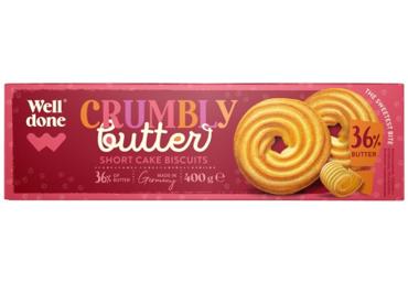 Smilšu cepumi ar sviestu WELL DONE 400g