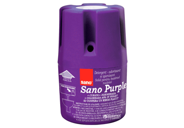 Tualetes bloks skalošanas tvertnei SANO violet 150g