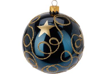 Ziemassvētku eglītes stikla rotaļlieta 10cm