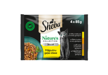 Konservi kaķiem SHEBA Nature`s mājputnu 4x85g