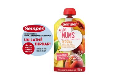 Biezenis SEMPER persiku-ābolu-banānu 6+ 110g - 1
