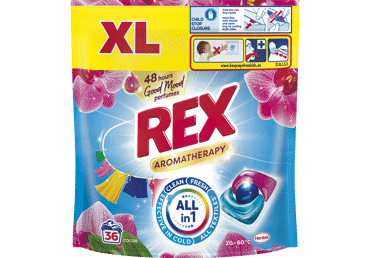Veļas mazgājamās kapsulas REX AT Orchid Color 36m.r.