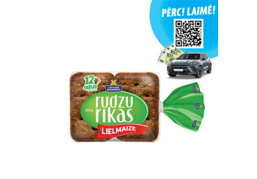 Rudzu rikas Lielmaize LATVIJAS MAIZNIEKS 340g - 1