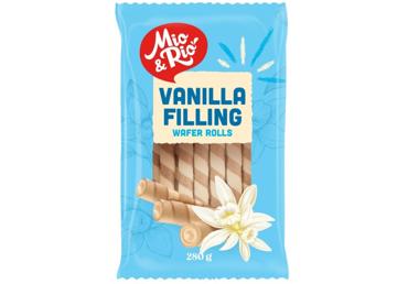 Vafeļu rullīši MIO&RIO ar vaniļas pildījumu 280g