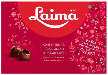 Konfektes LAIMA ar Rīgas Melno balzamu ķiršu 135g
