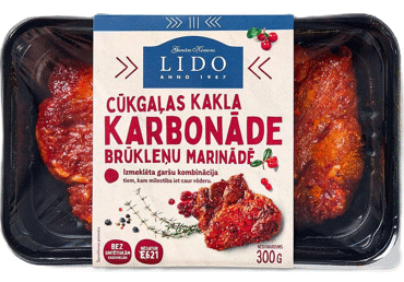 Cūkgaļas kakla karbonāde brūkleņu marinādē LIDO 300g - 1