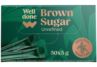 Smalkais brūnais cukurs WELL DONE 50x5g