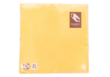 Salvetes dzelten. ELEMENTS SENSE 33x33cm 20gab.