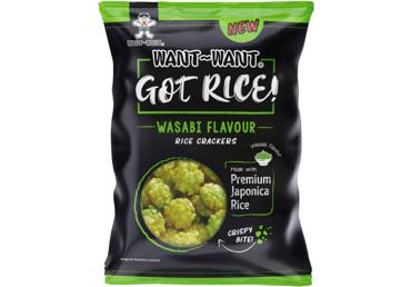 Rīsu krekeri ar vasabi garšu WANT WANT 85g | BARBORA
