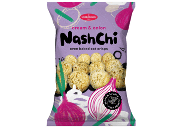 Auzu čipsi NASHCHI ar sīpolu un krējuma garšu 60g