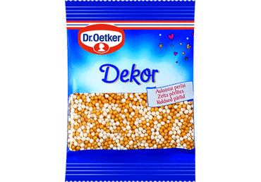 Rotājumi tortēm DR. OETKER Zelta pērles 10G