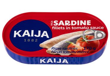 Sardīņu filejas tomātu mērcē KAIJA 170g