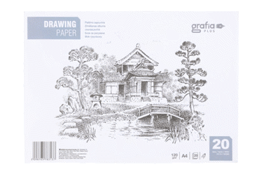 Zīmēšanas albums GRAFIA PLUS A4 20 lapas - 1