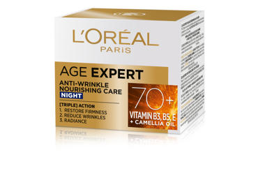 Sejas krēms L'OREAL Age Expert nakts 70+ 50ml - 2