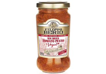 Vegānu pesto FILIPPO BERIO ar saulē kaltētiem tomātiem 190g