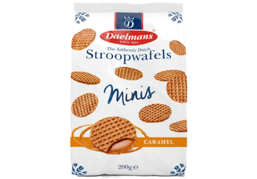 Mini stropvafeles ar karameli Daelmans 200g