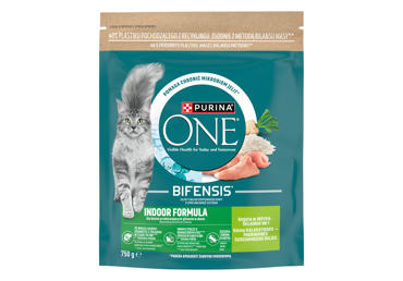 Sausā kaķu barība tītars ONE Indoor 750g