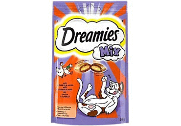 Gardums kaķiem ar vistu un pīli DREAMIES 60g