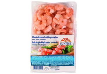 Garneles SUNRISE 100-200 tīrītas vārītas 225g