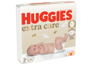 Autiņb.HUGGIES Extra Care S2 3-6kg 82gb.