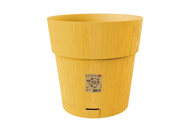 Puķu pods+paliktnis STEFANPLAST dzeltens D20x19cm