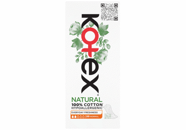 Ikdienas ieliktnīši KOTEX Natural Normal 20gab.