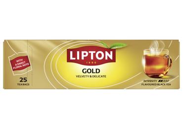 Melnā tēja LIPTON Gold 25x1,5g