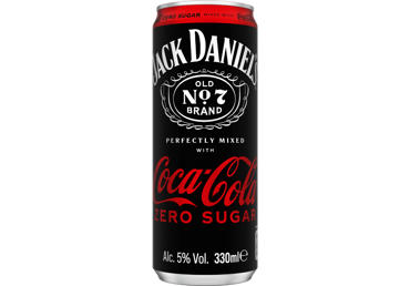 Alkoholisks kokteilis JACK DANIELS&Cola Zero 5% 0,33L sk.D