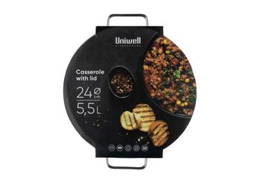 Katls ar vāku UNIWELL 24cm 5,5L - 1