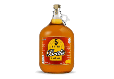 Alus BRĀLIS Gaišais nefiltrēts 5,3% 5L