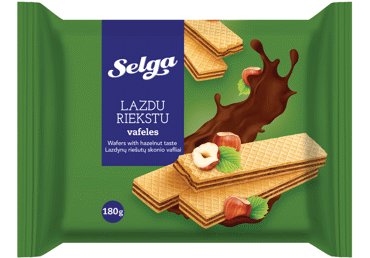 Vafeles SELGA ar lazdu riekstu garšu 180g