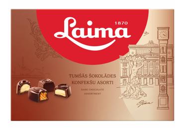 Konfekšu kārba LAIMA Asorti Tumšā šokolāde 215g