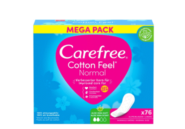 Ikdienas ieliktnīši CAREFREE Aloe 76gab.