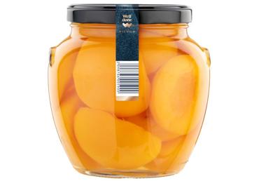 Konservētas mizotas persiku pusītes sīrupā WELL DONE PREMIUM 1,65kg