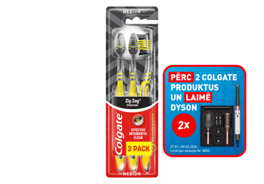 Zobu birstes COLGATE Zig-Zag Medium 3gb. - 1