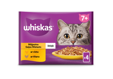 Konservēta kaķu barība WHISKAS Senior vista 4x85g - 1