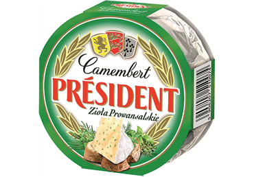 Siers Camembert PRESIDENT ar Provansas garšaugiem 120g