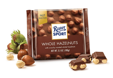 Piena šokolāde RITTER SPORT ar riekstiem 100g - 2