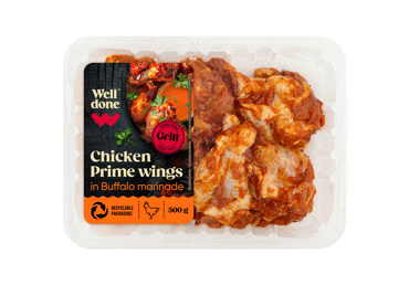 Cāļa pusspārni Buffalo marinādē WELL DONE 500g - 1